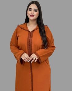 very high quality traditional moroccan djellaba Eid Brown Dabka Kaftan, Elegant Brown Thobe For Eid, Traditional Brown Abaya For Eid, Elegant Long Sleeve Brown Kaftan, Elegant Brown Long Sleeve Kaftan, Elegant Brown Long Sleeve Thobe, Dress Clothes For Women, Morocco, Favorite Outfit