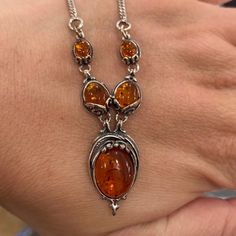 Baltic Amber Necklace 925 Sterling Silver Please See Images For Measurements Weight 8.2g Baltic Amber Necklace, Amber Necklace, Amber Jewelry, See Images, Baltic Amber, Womens Jewelry Necklace, Jewelry Box, Amber, Silver Necklace