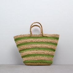 Zara Striped Basket Bag. New With Tags. Khaki Tote Bag For Spring, Zara Bucket Bag For Shopping, Chic Green Bucket Bag For Vacation, Green Bags With Braided Handles For Spring, Chic Green Beach Bag For Spring, Chic Khaki Bags For Summer, Green Summer Bag With Braided Handles, Green Summer Bags With Braided Handles, Green Zara Shoulder Bag For Everyday Use