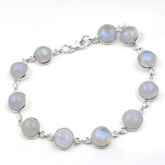 AAA Solid  Quality Rainbow Moonstone Round Shape Gemstone Bracelet - 925 Sterling Silver Women Bracelet Jewelry For Gift length 7.5" -ab0306 (Stamped 925).MATERIAL- 925 STERLING  SILVERBRACELET SIZE - 7.5" STONE - MoonstoneSTONE SHAPE - RoundBRACELET WEIGHT - 11.1 GRAMSSTONE SIZE - 9 x 9 MM Silver Moonstone Round Crystal Bracelet, Silver Round Moonstone Crystal Bracelet, Silver Moonstone Crystal Bracelet, Silver Bracelets With Natural Moonstone, Sterling Silver Bracelet With Gemstone And Moonstone, Round Moonstone Bracelets With Natural Stones, Silver Moonstone Bracelet With Natural Stones, Sterling Silver Bracelets With Natural Stones, Sterling Silver Moonstone Bracelet Gift