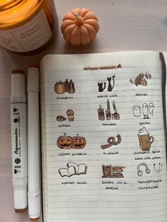 autumn, journaling, pumpkins, coffee, books, black cats, headphones, rain, romanticize the life Fall Notes Aesthetic, Romanticize The Life, Autumn Journaling, Autumn Bullet Journal, Fall Notebook, Journal Inspiration Writing, Bullet Journal Ideas Templates, Coffee Books