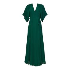 Reformation Winslow Wrap Maxi Dress, Emerald, Sm - New With Tags - Orig: $348 - Color: Emerald - Wrap Front Style - Fluttery Kimono Sleeves - Side Tie Closure - Fitted Waist - Deep Surplice V-Neck - Elbow-Length Sleeves - Partially Lined - 100% Viscose - Dry Clean - Made In The Usa Approx. Measurements: - Size: Small - Bust: 34” - 36” - Waist: 26” - 28” - Hips: 40” - Body Length: 58” Actual Item For Sale Is Pictured Using A Mannequin. For Sizing Reference, Our Mannequin’s Measurements: Shoulder: Green Short Sleeve Maxi Dress For Formal Occasions, Elegant Green Wrap Dress For Brunch, Flowy Short Sleeve Maxi Cocktail Dress, Green Summer Wrap Dress For Formal Occasions, Green Evening Wrap Dress For Summer, Elegant Green Flowy Wrap Dress, Long Green Dress For Brunch, Green Summer Evening Wrap Dress, Formal Green Summer Wrap Dress