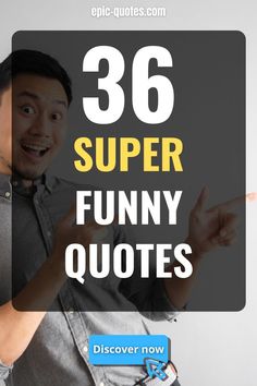 a man pointing to the right with text that reads,'360 super funny quotes '