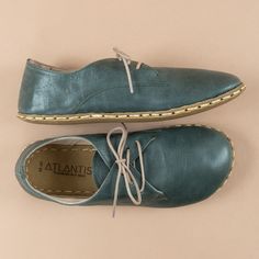 "Our Atlantis Handmade barefoot shoes combine high-quality leather and traditional shoemaking skills. It is only through our know-how and belief in barefoot shoes, a wealth of experience, and the best materials that we are able to create this unique and top-quality shoe. - Made in Turkey - 100% Natural - 100% Handmade - Hand-Stitched - Natural Leather Upper - Natural Leather Lining - Water Buffalo Leather Sole - 100% Copper Rivet conductor hand-hammered through sole What are Barefoot Shoes? It i Green Leather Shoes With Flat Heel, Green Lace-up Leather Walking Shoes, Green Leather Walking Shoes With Rubber Sole, Casual Green Leather Shoes With Stitched Sole, Casual Vegetable-tanned Leather Shoes With Plain Toe, Green Leather Shoes With Stitched Sole And Round Toe, Green Plain Toe Leather Shoes With Rubber Sole, Green Leather Shoes With Rubber Sole, Green Low-top Leather Shoes With Stitched Sole