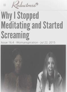 the front cover of redress's why i stopped meditating and started screaming