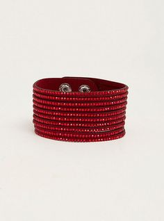 A red-hot snap bracelet that'll add a sultry element to your outfit. The multi-strand cuff features red rhinestones dotting the look all over. 3” - 2. 75” depending on snap. Man-made materials. Imported. The best plus size women's rhinestone strand snap cuff bracelet bracelets in burgundy. Torrid is your destination for cozy fall and winter clothes to keep you warm and comfortable. Plus Size Rhinestone, Snap Bracelets, Fitted Wedding Dress, Red Rhinestone, Bra Shop, Winter Clothes, Bra Cups, Cozy Fall, Red Hot