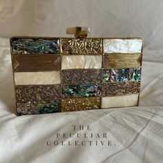 Hand-made, Luxury clutch. One-of-a-kind! Luxury Square Clutch, Designer Rectangular Case Evening Bag, Designer Rectangular Evening Bag As Gift, Modern Square Clutch For Formal Occasions, Luxury Gold Square Clutch, Handmade Square Clutch For Formal Occasions, Modern Gold Rectangular Clutch, Elegant Multicolor Clutch For Formal Occasions, Elegant Multicolor Evening Clutch