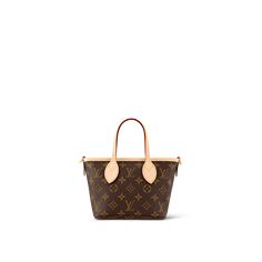 LOUIS VUITTON® - Neverfull Bb - Beige Louis Vuitton Sac, Louis Vuitton Neverfull Monogram, Beige Interior, Pink Monogram, Lv Monogram, Louis Vuitton Official, Purse Strap, Vuitton Neverfull, Mini Tote