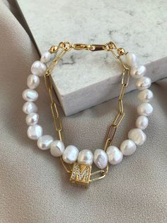 Excited to share the latest addition to my #etsy shop: Real Pearl Gold Chain Bracelet, Personalized Bangles, Pearl Bracelet with Letters, Gift, Wedding Jewelry,Mother Day Gift,Gift for Her https://etsy.me/3miYQUu #gold #pearl #unisexadults #brass #realpearlbracelet #wh Bracelet With Letters, Pearl Gold Chain, Letters Gift, Real Pearl Bracelet, Baroque Pearls Jewelry, Personalised Bangle, Gold Chain Bracelet, Mother Day Gift, Bracelet Pearl