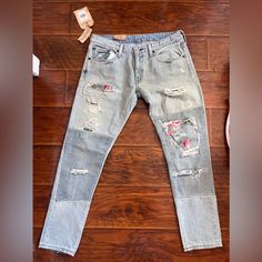 Shabby Chic Patchwork Brand Nwts Ralph Lauren Jeans Woman, Ralph Lauren Women, Ralph Lauren Denim, Lauren Green, Ralph Lauren Jeans, Printed Jeans, Denim And Supply, High Rise Denim, Jeans Color