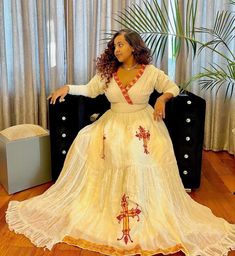 Colourful Ethiopian and Eritrean Habeshan Dress. Simply Amazing 100% Cotton. Bohemian Style Habesha Kemis Maxi Length, Ethiopian Wedding Dress, Coffee Dress, Eritrean Dress, Ethiopian Wedding, Ethiopian Clothing, Habesha Dress, Ethiopian Traditional Dress, Ethiopian Coffee