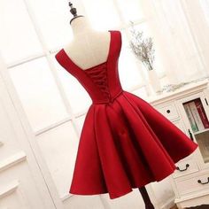 Red Knee-length Prom Dress, Red Dresses With Fitted Bodice For Dressmaking, Red Knee-length Mini Dress For Wedding, Red Mini Dress For Banquet, Red Knee-length Mini Dress For Prom Season, Knee-length Mini Dress For Prom Season Banquet, Red Mini Length Homecoming Dress, Red Mini Dress For Prom Season Banquet, Red Knee-length Dress For Homecoming