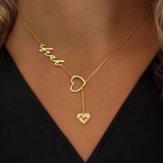 Personalize Your Style with Our Initial Necklace. Crafted with precision and attention to detail, this necklace is the perfect way to showcase your personal style. Metal: Stainless Steel Available in a variety of finishes: 🌹 Rose Gold 🟡 18k Gold 🥈 Silver The chain length options include: - 16" - 18" - 20" - 22" Each necklace is meticulously: ✨ Designed ✨ Polished ✨ Assembled Please note: All our items come with a 5 cm/2" extension chain. so don't hesitate about the size!! * 14" NECKLACE: Fits Doctor Student, Heartbeat Necklace, Nurse Graduation, Nurse Graduation Gift, Y Necklace, Necklace Personalized, Girly Jewelry, Name Necklace, Initial Necklace