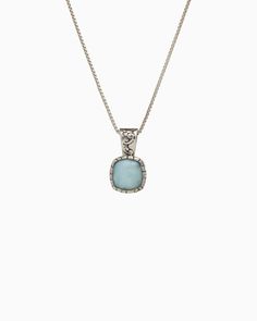 The Supreme Stone Pendant is handcrafted from sterling silver and the signature turtle texture with petroglyphs on the setting and bail. Featuring a square larimar cabochon, this is the perfect piece to add to your collection. Pair with your favorite chain, sold separately. Metal: Sterling silver Stone: Larimar Dimensions: 21mm x 12mm Style #: P150L Luxury Turquoise Engraved Jewelry, Luxury Engraved Turquoise Jewelry, Sterling Silver Square Pendant With Natural Stones, Elegant Larimar Pendant Jewelry, Sterling Silver Jewelry With Box Chain And Square Pendant, Luxury Sterling Silver Square Pendant Jewelry, Elegant Turquoise Larimar Jewelry, Silver Larimar Pendant Jewelry, Elegant Larimar Cabochon Jewelry