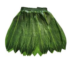 a green skirt with large leaves on it