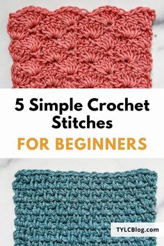 the 5 simple crochet stitches for beginners