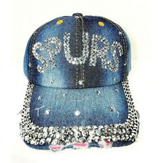 Spurs Distressed Bedazzled Bling Denim Hat Cap Women's Adjustable Strapback New. Thanks For Looking. Happy Shopping! --Speckled Boutique Casual Cap With Rhinestones, Casual Rhinestone Cap, Casual Snapback Baseball Cap With Rhinestones, Casual Adjustable Baseball Cap With Rhinestones, Casual Rhinestone Snapback Hat, Casual Rhinestone Hat, One Size Fits Most, Casual Rhinestone Hat, One Size, Casual Rhinestone Hat One Size Fits Most, Casual Rhinestone Hat