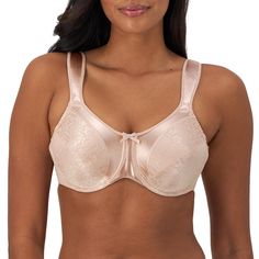 PRICES MAY VARY. A BESTSELLER FOR A REASON - Minimizes your bustline by as much as 1 3/4 inches. UNDERWIRE SUPPORT WAS NEVER THIS COMFORTABLE - Designed for maximum support with no-poke comfort. WHEN YOU NEED A LITTLE LIFT - Seamed cups provide a little extra lift. NO SLIP, NO PRESSURE - Designed with non-stretch Comfort-U straps that help alleviate shoulder pressure while staying comfortably in place. PRETTY AND PRACTICAL - Smooth satin and jacquard print fabrics bring a pop of style to the sli Minimizer Bras, Bali Bras, Minimizer Bra, Minimiser Bra, Unlined Bra, New Bra, Lounge Lingerie, Full Coverage Bra, Bra Types