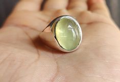 Natural Prehnite Ring, Signet Handmade Ring, 925 Solid Sterling Silver, 22k Gold Fill, Gemstone Ring, Men Women Ring, Birthday Gift 𝐆𝐞𝐦𝐬𝐭𝐨𝐧𝐞 𝐃𝐞𝐭𝐚𝐢𝐥𝐬 : Shape: Oval Stone:Prehnite Metal: 925 Solid silver Stone Color: Green Add this beautiful Ring in your accessories to make you feel unique. This ring have 925 stamp and you will receive a ring like the one in the picture. You can choose any size you want from drop down menu. We Accept Custom Order and Bulk Order Also, Feel free to contact me for any queries regarding custom or bulk order. 𝐒𝐞𝐞 𝐦𝐨𝐫𝐞 𝐢𝐭𝐞𝐦𝐬 𝐨𝐧 𝐦𝐲 𝐬𝐡𝐨𝐩: https://www.etsy.com/shop/RoyalJewelryHut Shipping detail:  Order are shipped within 2-3 business days by USPS or DHL e-commerce service. Estimate delivery time depend on the location and for USA Chunky Ring With Stone, Silver Ring Stone, Oval Gemstone Ring, Prehnite Ring, Silver Stone Ring, Stamp Ring, Stamped Rings, Ring Men, Dope Jewelry