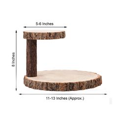 the wooden table is shown with measurements for each side and one section on it's sides