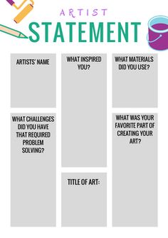 an art statement is shown in this graphic