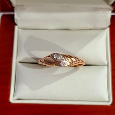 Ladies 14k (585) Rose Gold Ring With Diamonds Size 7, Has Proof Stamp, Bought In Europe. See Photos. Rose Gold Rings, Stamped 14k, Fine Jewelry, Fine Jewelry Rose Gold Rings Stamped 14k, Vintage 14k Rose Gold Diamond Ring, Rose Gold Oval Diamond Ring Stamped 14k, Oval Rose Gold Diamond Ring Stamped 14k, Vintage Rose Gold Diamond Anniversary Ring, Heirloom Rose Gold Ring With Diamond Cut, Elegant Pink Gold Diamond Ring For Anniversary, Formal Pink Gold Diamond Ring With Accents