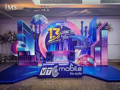 a stage set up for an event with the words't3 mobile for life'on it