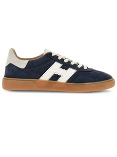 Upper: 100% Suede Sole: 100% Rubber Classic Navy Sneakers With Leather Sole, Sporty Navy Sneakers With Stitched Sole, Luxury Navy Sneakers With Round Toe, Navy Leather Sneakers With Gum Sole, Casual Calf Leather Sneakers With Gum Sole, Navy Sneakers With Leather Sole And Round Toe, Sporty Navy Sneakers With Leather Sole, Navy Casual Sneakers With Stitched Sole, Navy Casual Sneakers With Leather Sole