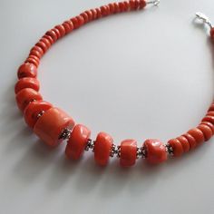 Ukrainian Necklace, Coral Jewelry Vintage, Genuine Pearl Necklace, Diy Necklaces, Coral Beads Necklace, Minimal Necklace, Beading Jewelry, Necklace For Her, Beaded Jewellery