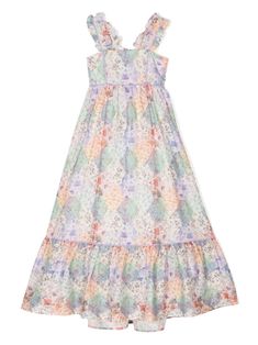 MARLO Thalia floral-print Dress - Farfetch Spring Patterned Dresses With Ruffle Hem, Patterned Spring Dresses With Ruffle Hem, Multicolor Floral Patchwork Dress For Garden Party, Patterned Dress With Ruffle Hem For Spring, Multicolor Floral Patchwork Maxi Dress For Spring, Spring Multicolor Floral Patchwork Maxi Dress, Spring Multicolor Maxi Dress With Ruffle Hem, Multicolor Ruffle Hem Maxi Dress For Spring, Multicolor Floral Patchwork Dresses For Spring