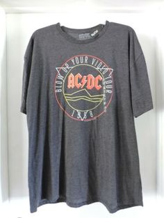 AC/DC Men's Short Sleeve Blow Up Your Video Tour 1988 Shirt Gray Size 3XLB NWT 190371805783 | eBay Ac Dc, Men Short Sleeve, Dark Gray, Long Sleeve Tshirt Men, Mens Short, Mens Graphic Tshirt, Things To Sell, Mens Tshirts, Grey