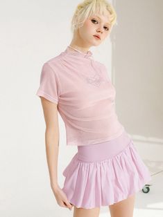 Size: sm


Model: 175cm Wear size S





Length
Chest surroundings
Waist
shoulder width
Sleeve Length
cuff


S
55.5cm
72cm
63cm
32.5cm
15cm
29cm


M
56.5cm
76cm
67cm
33.5cm
16cm
30cm Pink Stretch Shirt For Spring, Stretch Short Sleeve Spring Tops, Stretch Short Sleeve Tops For Spring, Cotton Stretch Shirt For Spring, Spring Stretch Cotton Shirt, Solid Color Fitted T-shirt For Spring, Fitted Short Sleeve Shirt For Spring, Pink Collared Stretch Top, Pink Stretch Collared Tops