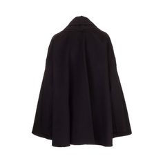 Designed to make transitioning between the seasons an easy undertaking, this Valentino cape coat is perfect for layering over sweaters during winter and over fanciful T-shirts when the weather begins to warm up. Find comfort in the piece’s gentle wool-cashmere foundation and look to the sleek leather ties for a luxe finishing touch.Kimono sleevesTie fasteningComposition: 95% Virgin Wool, 5% CashmereTrims: 100% LeatherDry cleanMade in Italy Oversized Winter Cape For Work, Oversized Winter Cape, Classic Cape Outerwear For Work, Black Cape Poncho For Work, Black Workwear Poncho Cape, Fall Wool Cape Coat For Work, Classic Wool Cape For Winter, Chic Wool Cape For Fall, Classic Winter Cape Outerwear