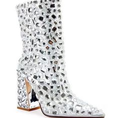 Gorgeous Rhinestoned Booties Azalea Wang, Bootie Boots, Ankle Boot, Ankle Boots, Women Shoes, Boots, Silver, Women Shopping, Color