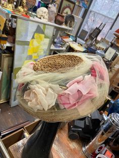 This is a Fabulous Vintage Hat that was purchased in the early 1960's at the high fashion shop of Gertrude Singers. Gertrude had a well known shop upstairs on Church Street in Cambridge Mass. her shop was known for her carefully selected Au Courant and her store was consistently fashionable. This hat is in a Schiaparelli box with a Gertrude Singer Label. Great straw hat with lace and flowers. Hat is in very good vintage condition and was well cared for. Vintage Spring Cloche Hat With Curved Brim, Vintage Cloche Hat With Curved Brim For Spring, Vintage Wide Brim Cloche Hat For Spring, Vintage Cloche Hat For Garden Party, Vintage Curved Brim Hat For Garden Party, Vintage Brimmed Mini Hats For Kentucky Derby, Vintage Wide Brim Hat For Royal Ascot, Vintage Brimmed Cloche Hat For Spring, Vintage Wide Brim Kentucky Derby Hats