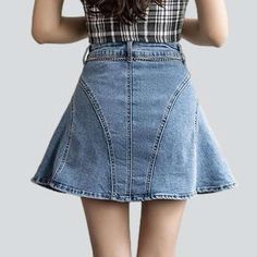 Introducing our 2023 Summer Collection's Flare Above-the-knee Denim Skirt that fuses the Y2K style with trendy fashion! Filled with nostalgia and youthful energy. this high-waisted shorts-skirt will make you the talk of the town!Why You'll Fall In LoveThis skort is a creative ode to the much-loved Y2K fashion era. patterned to make sure you stand out and turn heads. From its unique pieced-together design to its attention-grabbing high-waist silhouette. every detail is crafted to perfection.Unmis Trendy Non-stretch Mid-rise Mini Skirt, Non-stretch Mid-rise Denim Skirt For Spring, Trendy High Waist Non-stretch Denim Skirt, Trendy High-waist Non-stretch Denim Skirt, High Waist Denim Skirt For Spring, Non-stretch Mini Skirt, Y2k Style Fitted Short Denim Skirt, Y2k Style Fitted Short Length Denim Skirt, Y2k Style Short Fitted Denim Skirt