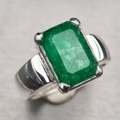 *I ship From Pakistan as my workshop is there. This is the reason we offer as much low prices compared to our regional jewellers* Natural Unheated Untreated beautiful Swat Rich green dark Emerald Rich Green Beautiful Color Highest Quality Emerald Premium 925 Sterling Silver Ring size 8 US Resize able as per buyer choice Stone weight 4.90 ct Premium Quality Engagement Ring Anniversary Ring Shipping option is FedEx Three working days Handling Time Contact me in case of any question about the item Real Emerald Rings, Emerald Eternity Ring, Emerald Wedding Band, Emerald Band, Natural Emerald Rings, Green Emerald Ring, Rings Fashion, Rich Green, Mens Silver Rings