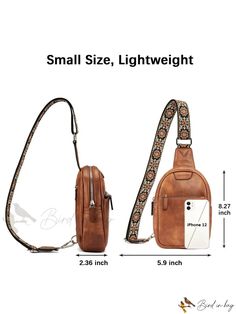 Bird in Bag - Womens Small Leather Sling Body Bag Pouch Bird In Bag, Sling Bag, Body Bag, Style Casual, Pouch, Zipper, Leather