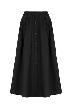 Featuring a fashionable and flattering design, they're made from a higher-quality fabric that will endure your hectic lifestyle. Breeze through your day when you wear this light and airy look by Nocturne. This a midi skirt with an effortless silhouette. Elastic waist midi skirt with front button accessory. Main Material: 100% Polyester Lining: No Lining Trim: No Trim Washing&Care Instructions: Do not wash, Do not bleach, Do not tumble dry,  Iron low, Dry clean, Do not bleach Chic A-line Skirt With Button Closure, Chic A-line Skirt With Buttons, Summer A-line Skirt With Button Closure, Spring Buttoned Maxi Skirt, Buttoned Maxi Skirt For Spring, Casual A-line Skirt For Daywear, Buttoned A-line Skirt, Chic Spring Maxi Skirt With Buttons, Chic Maxi Skirt With Buttons For Spring