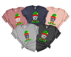 These funny matching Christmas shirts for friends and groups will be a hit everywhere! Who's the nice elf, who's the naughty elf, and who's just crazy? Take these with you for your besties Christmas trip and girls weekend, friends Christmas parties and Christmas holidays! HOW TO ORDER: * Choose shirt size & model. * Choose the design. * Write the shirt color to the personalisation box. If you've chosen a custom text, write that too. * Add shirt to basket. * Repeat these steps for the other s Christmas Shirts For Friends, Funny Matching Outfits, Girls Weekend Shirts, Friend Shirts, Elf T Shirt, Funny Drinking Shirts, Matching Christmas Shirts, 70s Shirts, Girls Trip Shirts