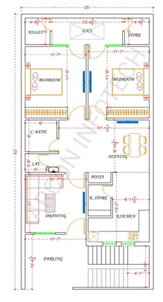 the floor plan for a small house