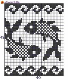 the cross stitch pattern is shown in black and white, as well as an image of a