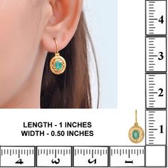 Emerald Vermeil 14K Gold Over Sterling Silver Earring 925 Silver = 2.95 gm. Emerald = 2.90 ct. Emerald is the birthstone for May and is a symbol of rebirth and love. The beautiful earring measures to be 1 inches long including the wire and 0.50 inches wide at its maximum points. The earrings have been made by a team of highly trained and skilled artisans. What is Vermeil 14K Gold? It is a thick layer of 14K Gold plating on 925 Sterling Silver. If for any reason you are not completely satisfied, Hypoallergenic Round Hoop Earrings For May Birthstone, Yellow Gold Hoop Earrings With Birthstone For Anniversary, Emerald Huggie Earrings For Anniversary, Anniversary Yellow Gold Hoop Earrings With Birthstone, May Birthstone Gemstone Huggie Jewelry, Tarnish Resistant Oval Earrings For Anniversary, Oval Tarnish Resistant Earrings For Anniversary, Birthstone Huggie Earrings For Anniversary, Oval Hypoallergenic Jewelry For Anniversary