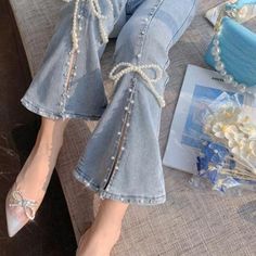 Ropa Upcycling, Haine Diy, Denim Pants Women, Stil Inspiration, Casual Denim, Mode Inspiration, Fesyen Wanita, Fashion Sewing, Look Cool