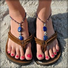 **New Sale** Buy 2 Get 1 Free - Simply Put 3 In A Bundle And I'll Mark It Down To $30! Sun Sandals Barefoot Sandals Bonita Bluegold Stone Jewelry For Your Feet! Perfect For The Beach, Special Events, Weddings, And To Dress Up Casual Wear! Can Even Be Worn With Flats Or Other Dress Shoes To Boost A Work Outfit Or Day Look. High Gloss Clear And Purple Iridescent Beading With Blue Stone And Metal Shell Spacers. All Items Come From A Smoke & Pet Free Home. Buy 2 Get 1 Free, Blue Sandals, Blue Stone, Gladiator Sandals, Womens Flip Flop, Stone Jewelry, Blue And Silver, High Gloss, Work Outfit