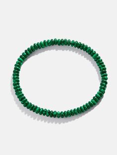 Shop the             Semi-precious stretch bracelet             Valentina Semi-Precious Bracelet - Malachite Stone at the official Baublebar site. Enjoy free shipping and returns on all US orders $75+. Bracelet Malachite, Malachite Jewelry, Malachite Stone, Stretch Bracelet, Stretch Bracelets, Semi Precious, Gold Jewelry, Women Jewelry, Bracelet