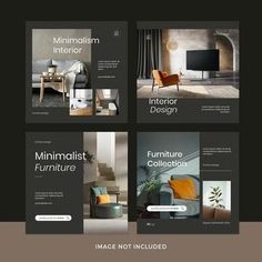 Free PSD _ Modern furniture instagram post set premium psd Furniture Instagram Post, Internship Portfolio, Design Portfolio Layout, Interior Design Template, Interior Design Instagram, Facebook Post Design, Social Media Branding Design