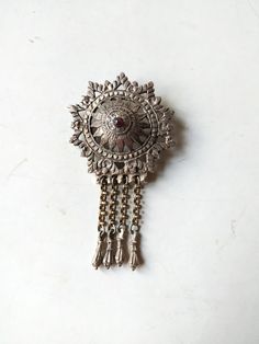 Gorgeous antique ottoman period traditional costume brooch.  The main brooch is made from sterling silver  and the chais are made of brass. It is marked on the back. Measures 8.5cm (3.3 inch) in height and 4.8cm (1.9in) in diameter. Probably dates from the end of 1800's and it is in a very good condition. Items are shipped in the next 3 business days after receiving payment. We ship by Hellenic Post and after shipping we provide a tracking number. Shipping time depends on the destination and usu Antique Ottoman, Sterling Silver Brooch, Jewelry Pins, Traditional Costume, Silver Brooch, Red Stone, Costume Jewelry, Tracking Number, Brooch Pin