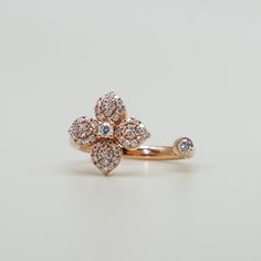 Diamond Clover Ring as seen on Amelia Liana -  Yael Joaillerie