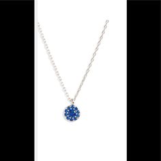 Kate Spade Something Sparkly Pav Mini Pendant Necklace Nwt Color: Sapphire/ Silver Size: 16”+3” Only Something Sparkly Necklace Matches Your Sparkling Personality... Plated Metal, Cubic Zirconia Dust Bag And Gift Box Included Blue Round Pendant Necklace For Party, Elegant Kate Spade Necklace With Adjustable Chain, Elegant Blue Necklace With Silver Chain, Elegant Blue Jewelry With Silver Chain, Kate Spade Silver Jewelry For Formal Occasions, Kate Spade Silver Formal Jewelry, Elegant Blue Kate Spade Jewelry, 32 Necklace, Kate Spade Necklace